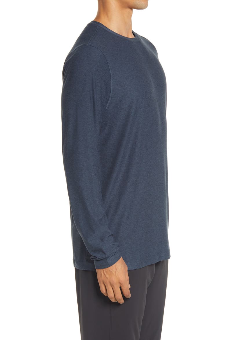 Long Sleeve Strato Tech Tee, Alternate, color, NAVY HEATHER