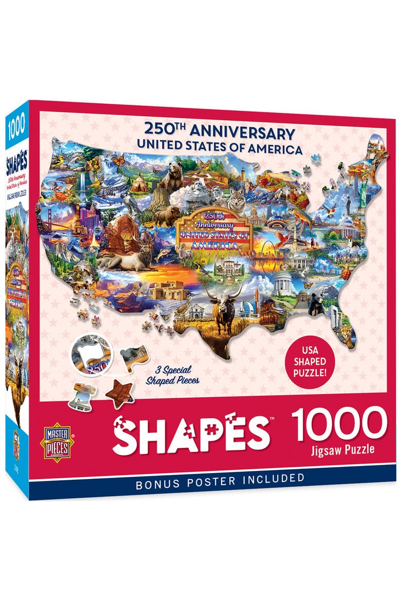 United States 1000 Piece Shaped Puzzle, Main, color, Multicolor