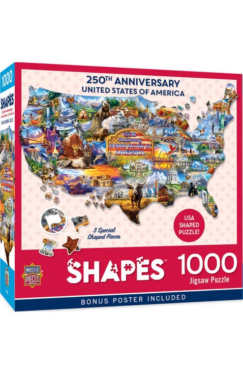 United States 1000 Piece Shaped Puzzle