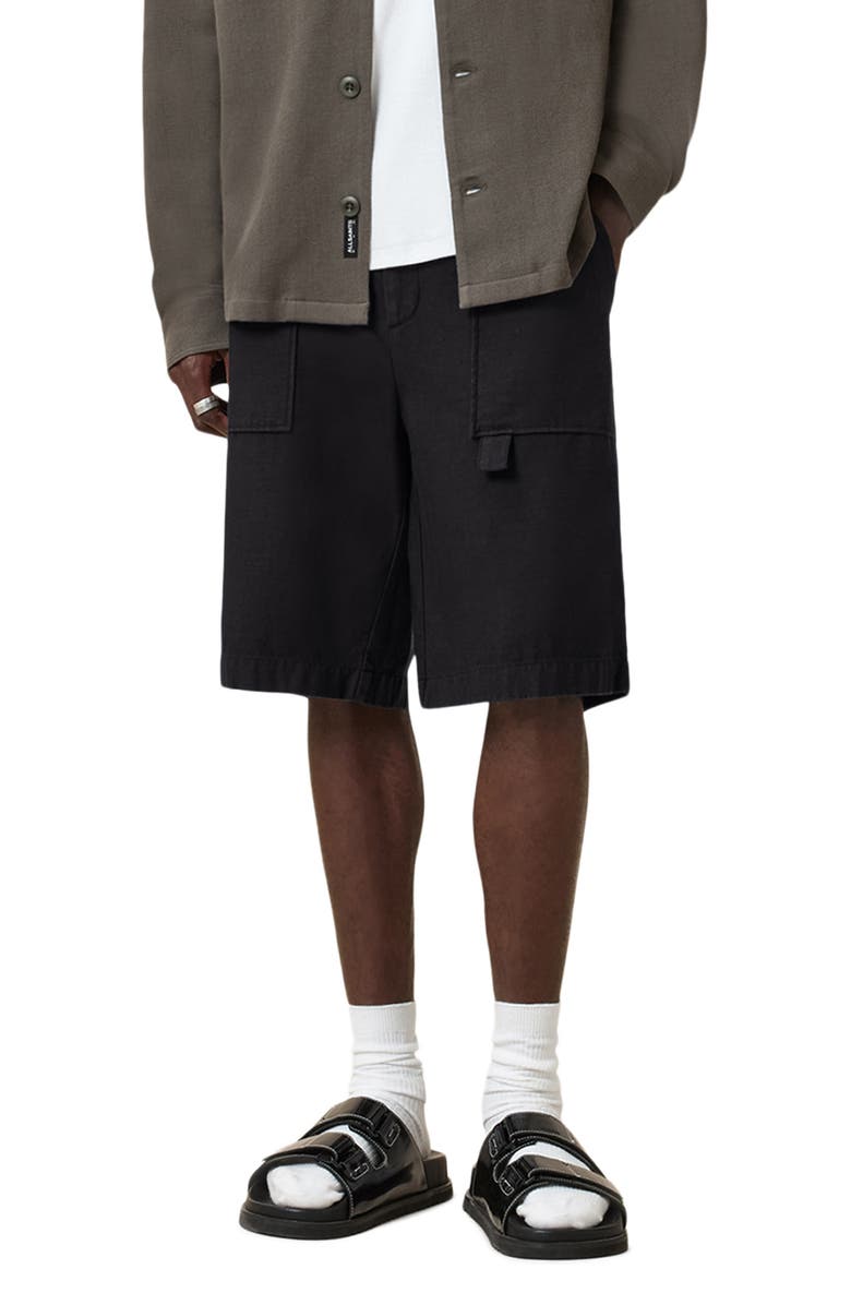 AllSaints Talbot Cotton Shorts, Main, color, 