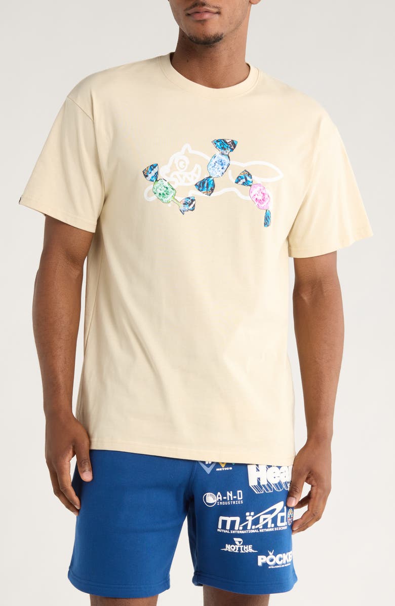 ICECREAM Candy Graphic T-Shirt, Main, color, Fog