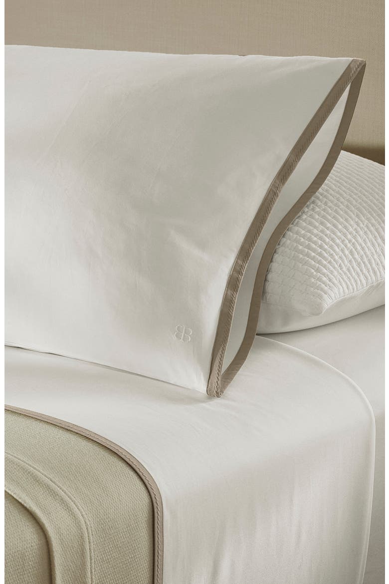 Framed Percale Pillowcases, Alternate, color, WHITE/ OAK