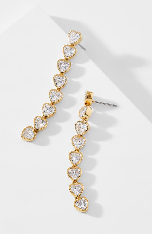NADRI NADRI HEART LINEAR DROP EARRINGS 
