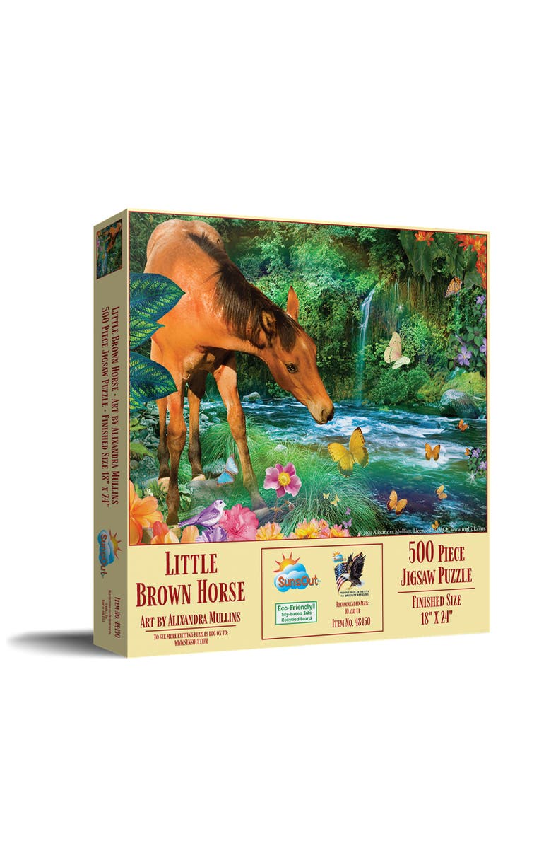 Sunsout Little Brown Horse 500 piece Jigsaw Puzzle for Adults, Main, color, Multicolor