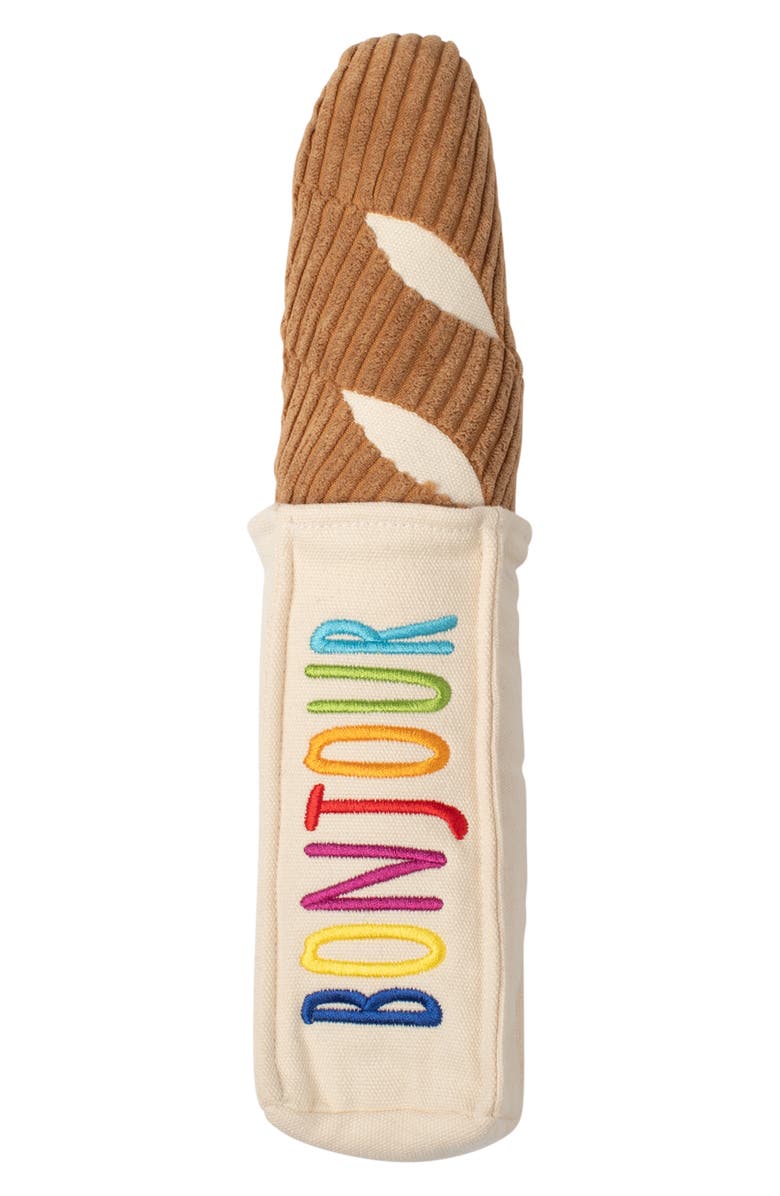 Fringe Studio You're the Upper Crust Squeaker Dog Toy, Main, color, Brown Multi