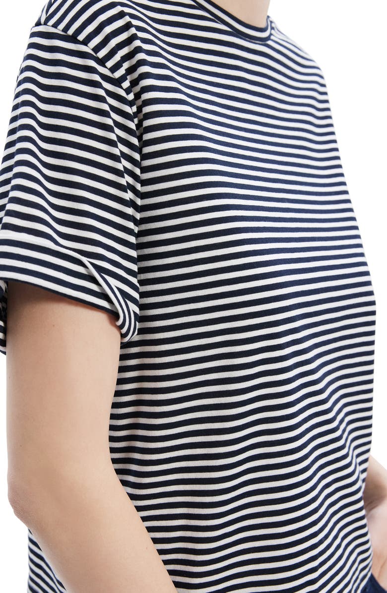 Theory Stripe Cotton T-Shirt, Alternate, color, 
