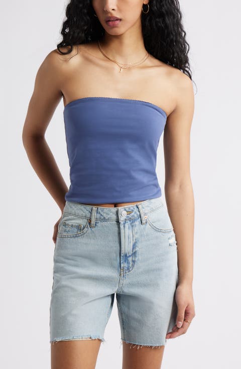 Scallop Trim Tube Top