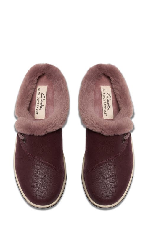 Clarks ® Breeze Myth Faux Fur Lined Slipper In Burgundy