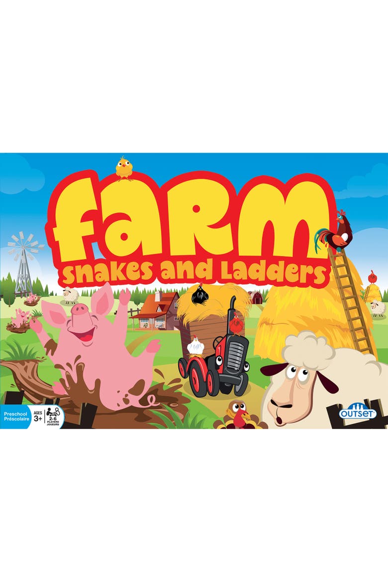 Farm Snakes And Ladders Board Game, Alternate, color, Multicolored
