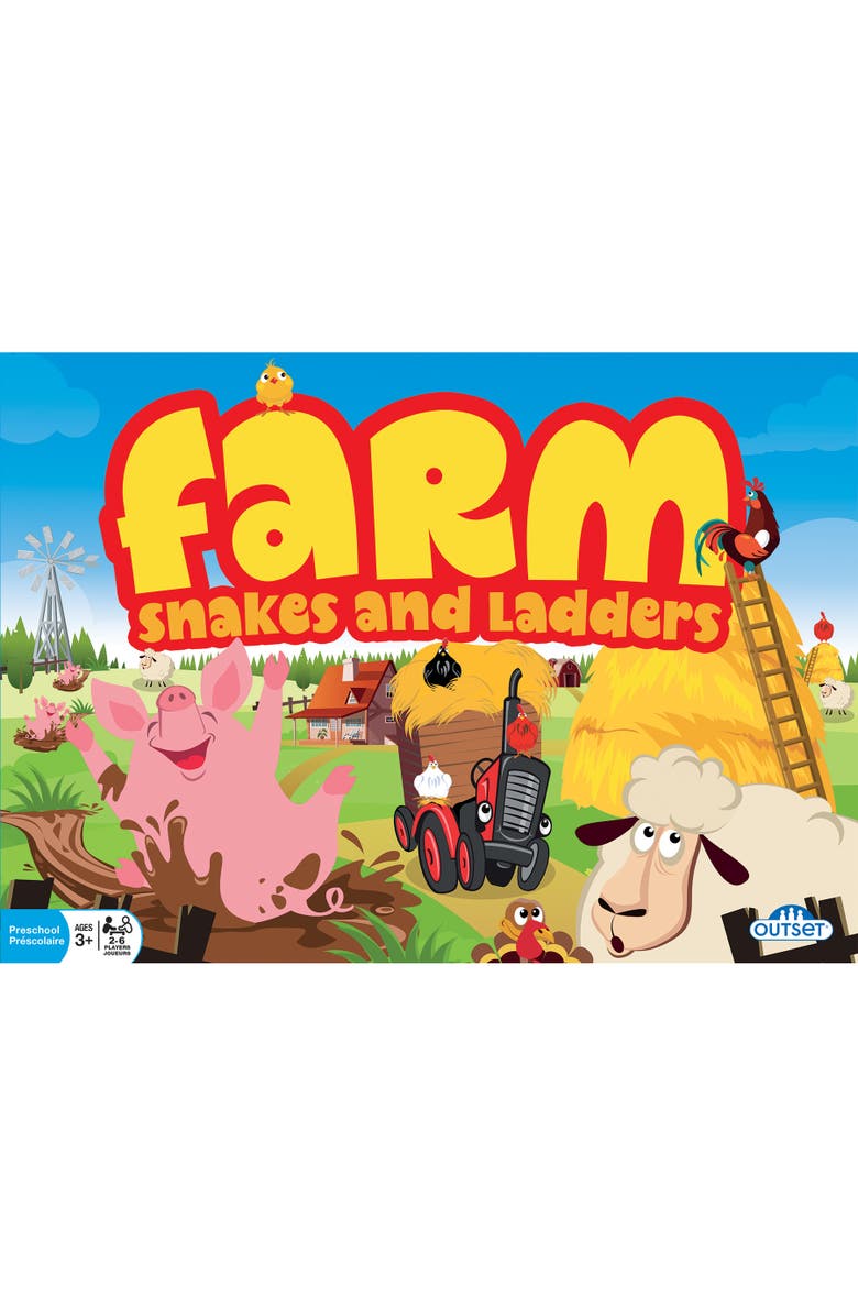 Outset Farm Snakes And Ladders Board Game, Alternate, color, Multicolored