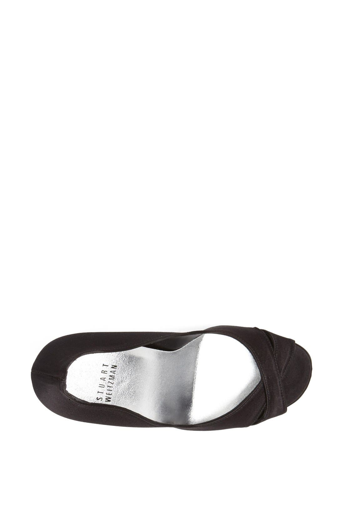 'Showupup' Satin Pump, Alternate, color, BLACK SATIN