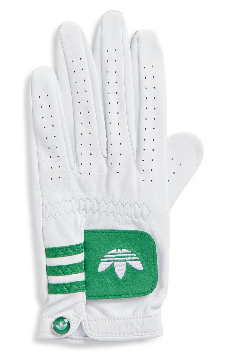 adidas Originals Perforated Leather Golf Gloves, Main, color, White