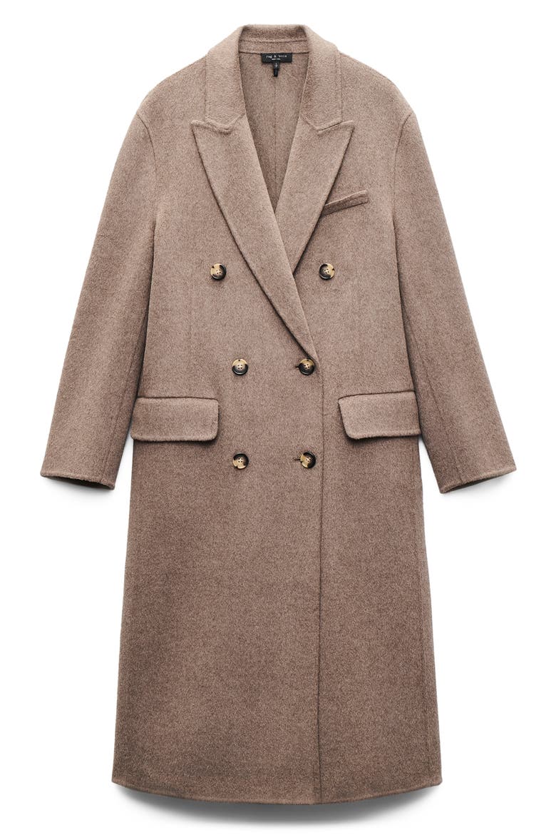 Vasso Double Breasted Wool Blend Coat, Alternate, color, TAUPE
