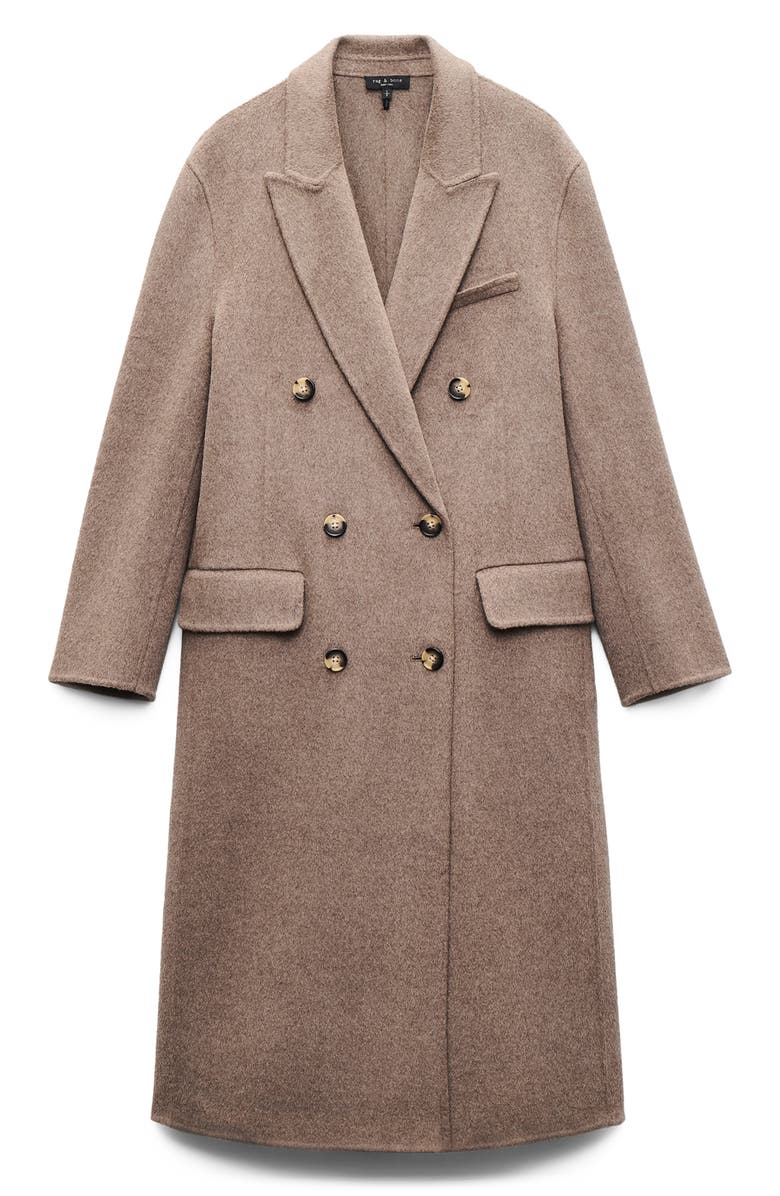 rag & bone Vasso Double Breasted Wool Blend Coat, Alternate, color, Taupe