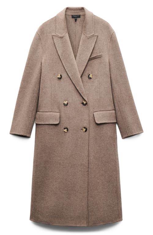 Rag & Bone Vasso Double Breasted Wool Blend Coat In Brown