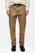 MANGO Regular Fit Flat Front Twill Cargo Pants