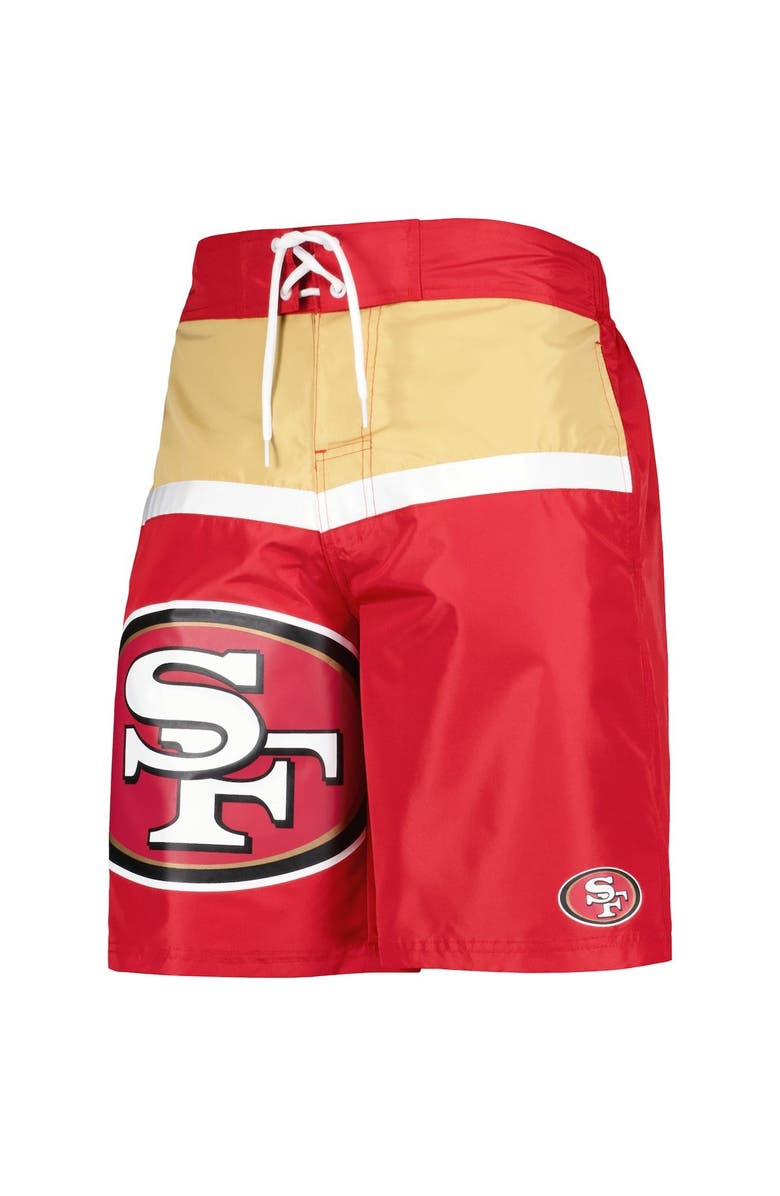 G-III SPORTS BY CARL BANKS Men's G-III Sports by Carl Banks Scarlet San Francisco 49ers Sea Wind Swim Trunks, Alternate, color,