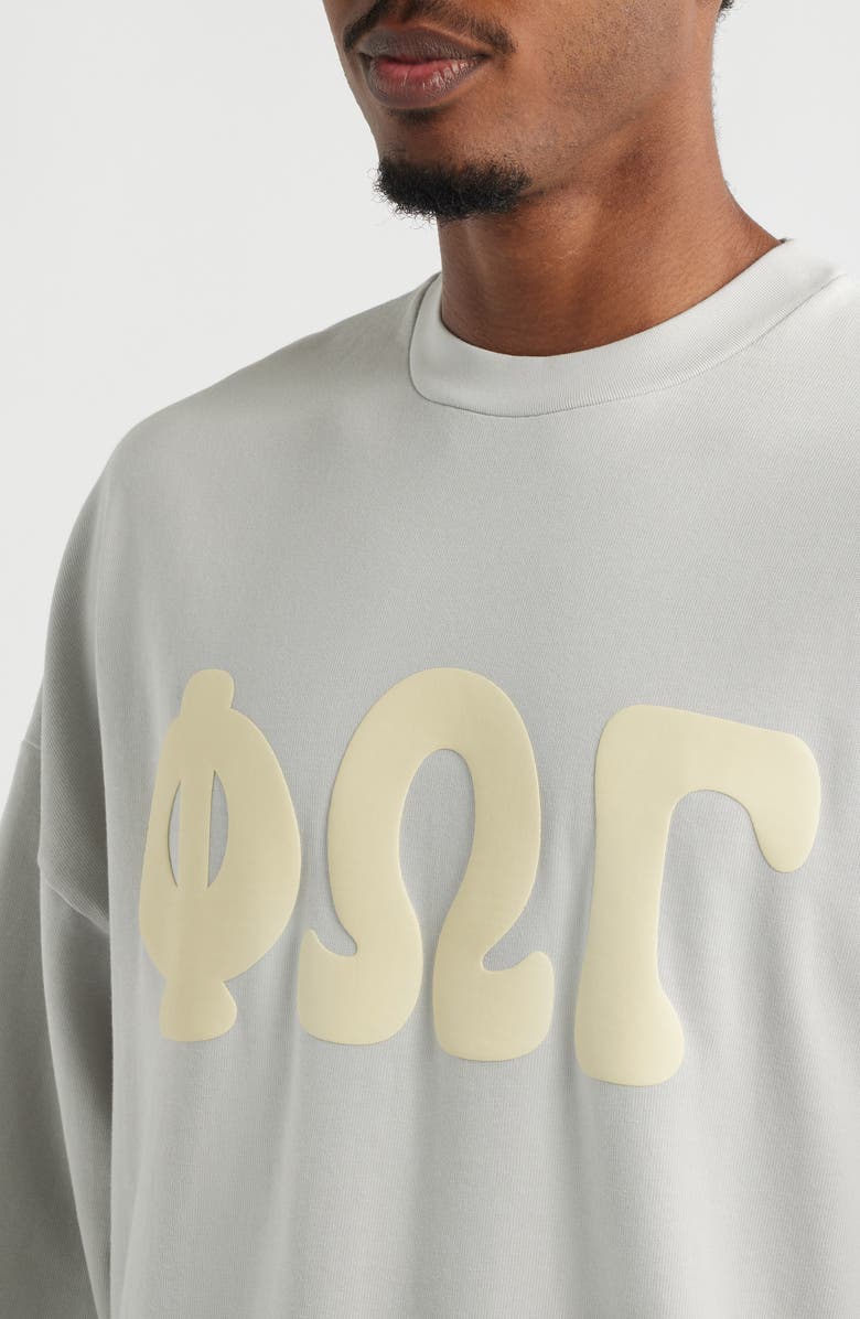 Fear of God Essentials Merch Long Sleeve Graphic T-Shirt, Alternate, color, Washed Overcast