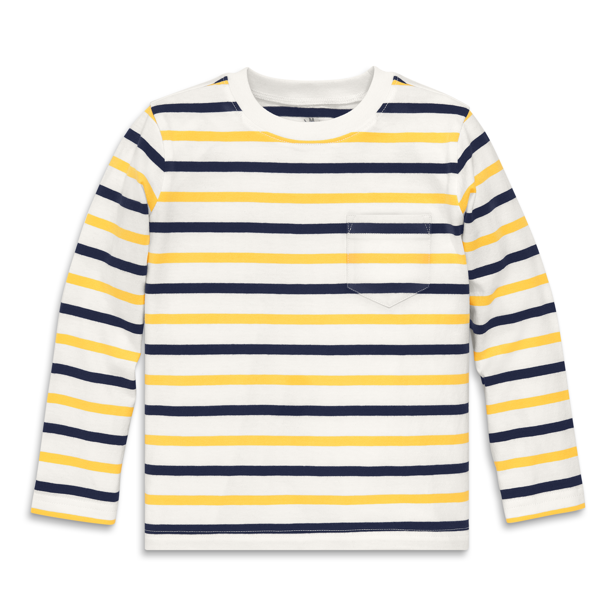 Ivory Sunflower Navy Stripe
