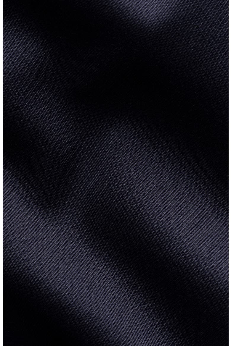 Slim Fit Solid Navy Cotton Twill Dress Shirt, Alternate, color, NAVY