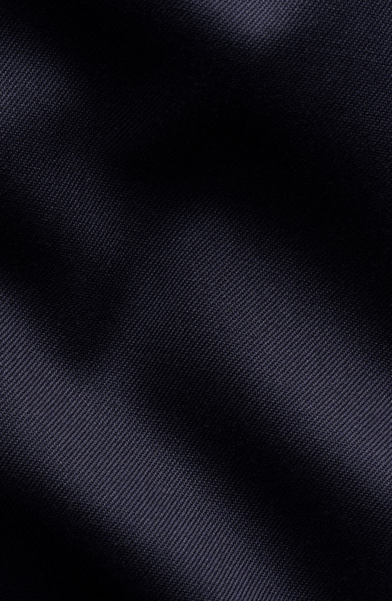 Eton Slim Fit Solid Navy Cotton Twill Dress Shirt, Alternate, color, 