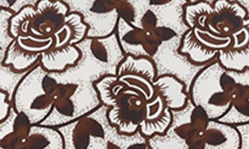 Weekend Max Mara Varese Floral Print Silk Dress In Brown