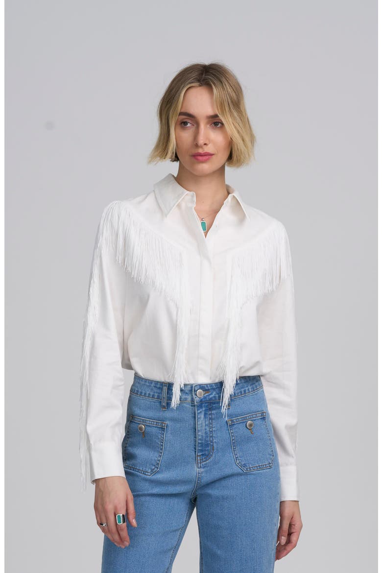 Fringe Shirt, Main, color, IVORY