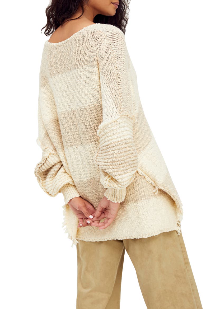 Road Trip Stripe Henley Sweater, Alternate, color, PEBBLE COMBO