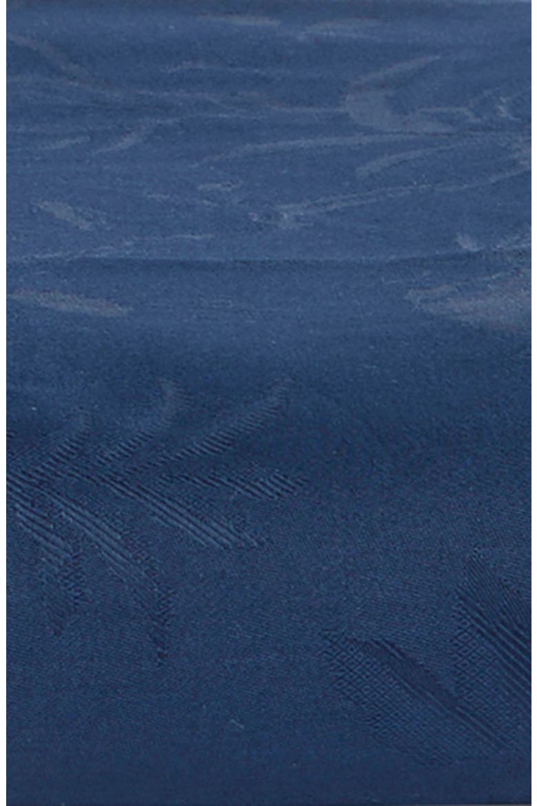Bethany Floral Jacquard Flat Sheet, Alternate, color, POLO NAVY