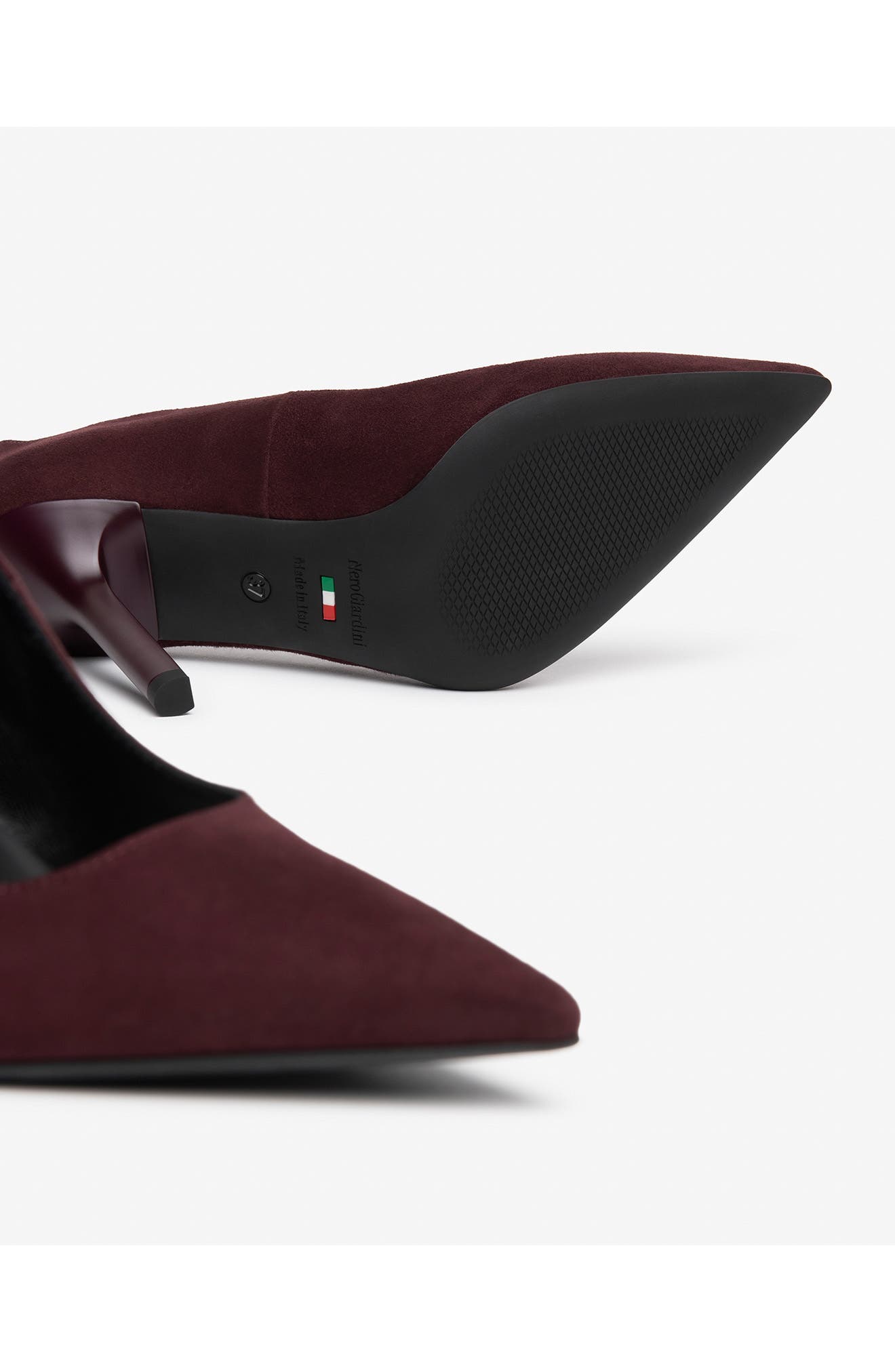 Scallop Pointed Toe Pump, Alternate, color, BORDEAUX