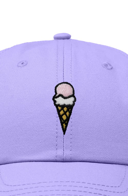 Dalix Double Scoop Embroidered Cap In Lavender
