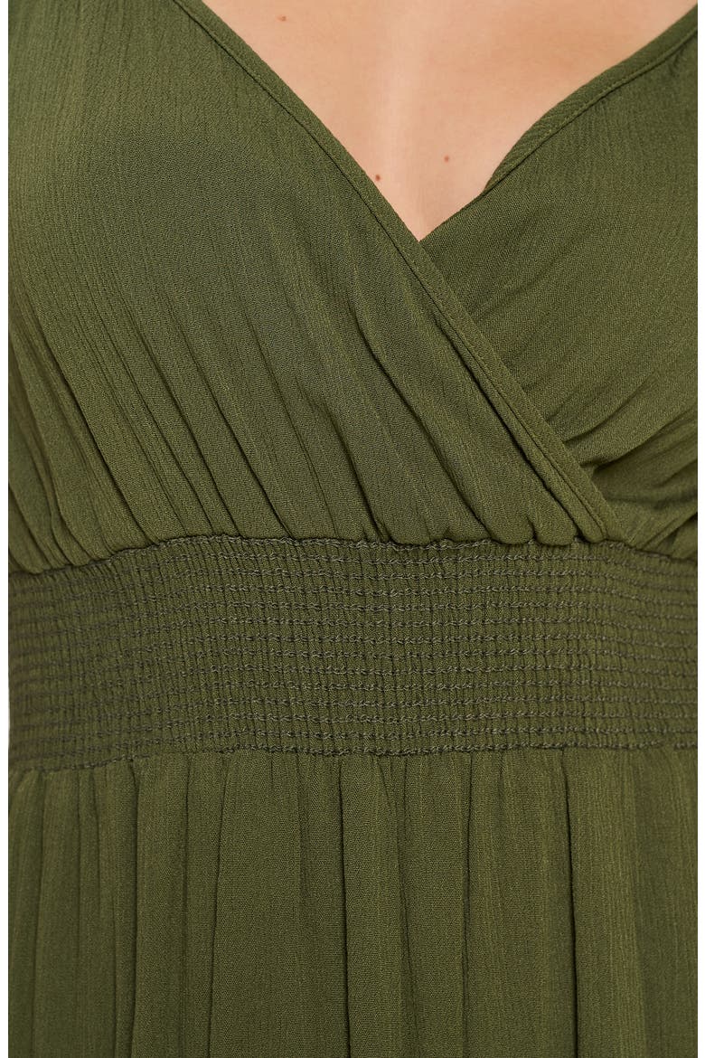Solid Sleeveless Gauze Maxi Dress, Alternate, color, OLIVE
