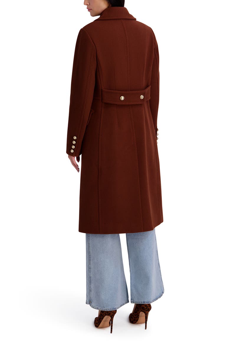 Double Breasted Military Coat, Alternate, color, TOFFEE