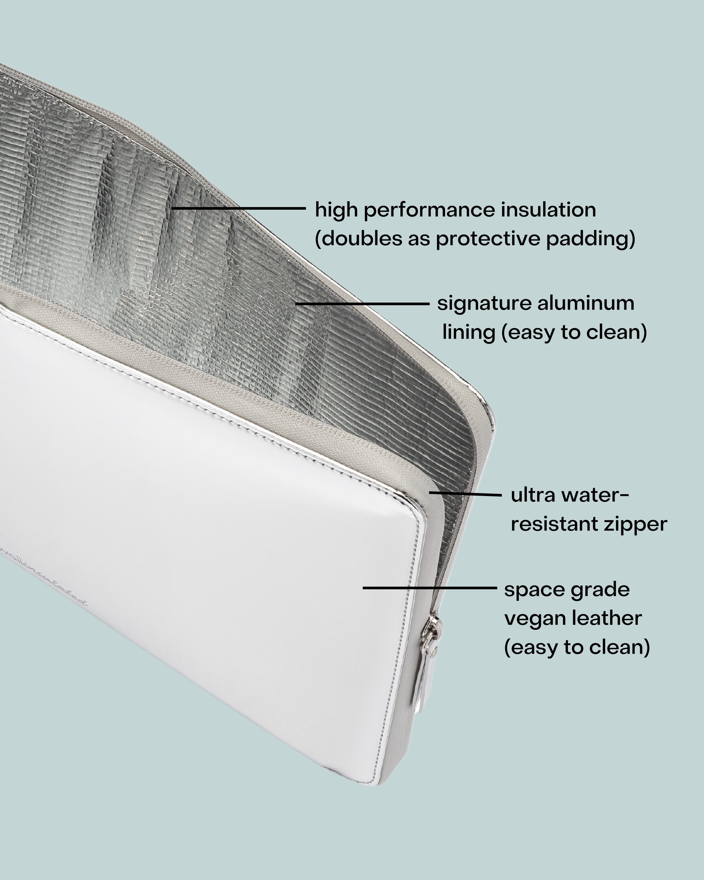 WELLinsulated Performance Laptop Sleeve, Alternate, color, Silver