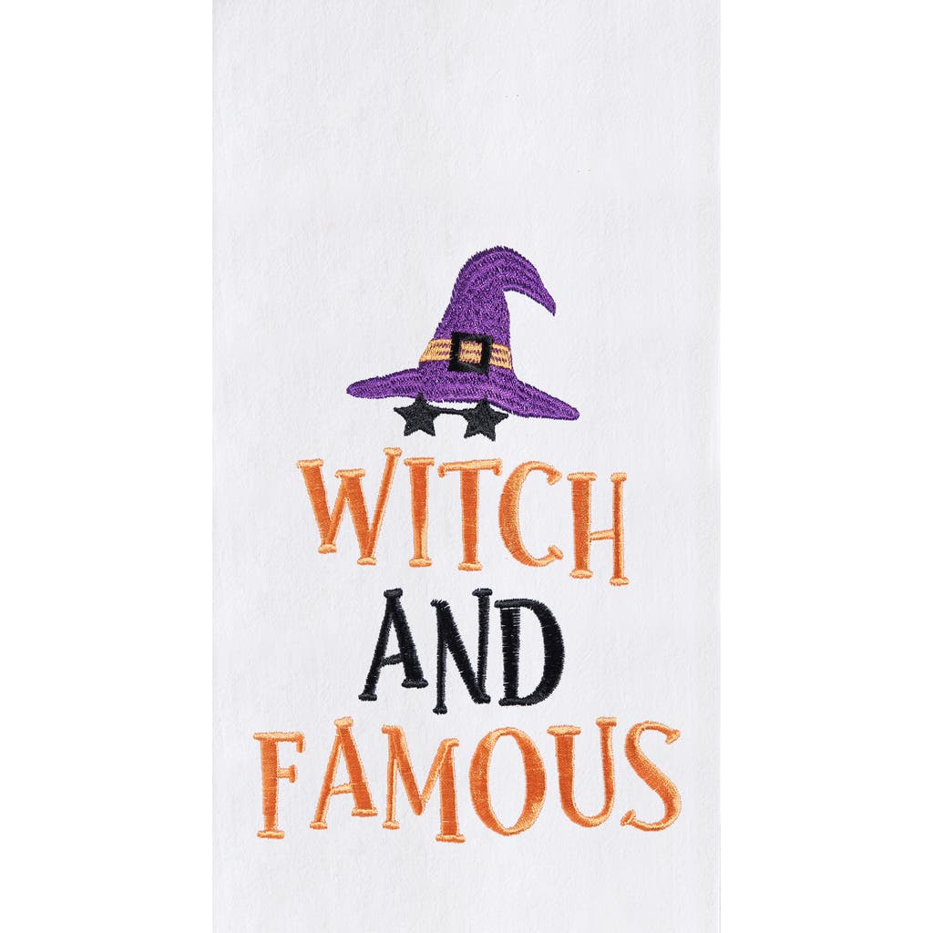 C & F Home C&f Home Witch And Famous Halloween Cotton Embroidered Flour Sack Kitchen Towel In Red
