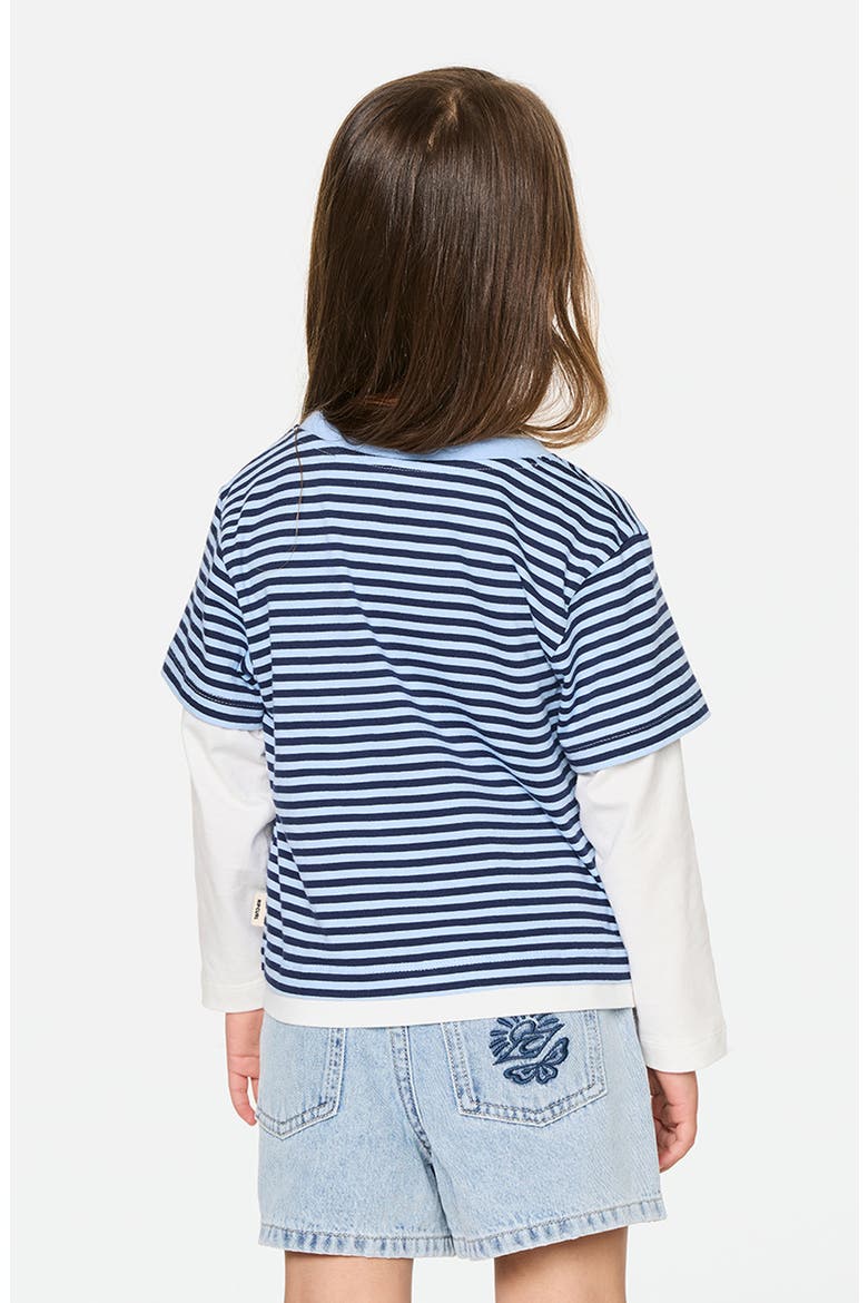Kids' Road Trip Stripe Long Sleeve T-Shirt, Alternate, color, SKY BLUE