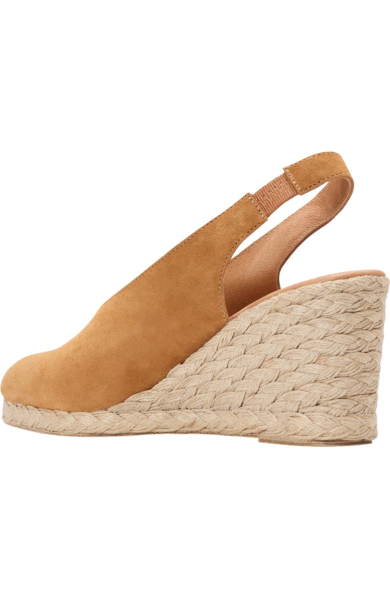 André Assous Pamala Espadrille Slingback Platform Wedge Pump, Alternate, color, Cuero Suede