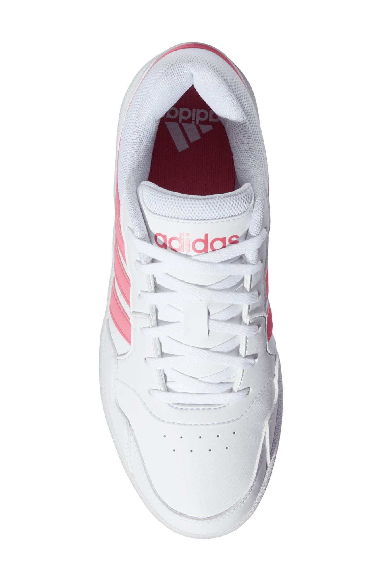 Hoops 3.0 Sneaker, Alternate, color, WHITE/PINK