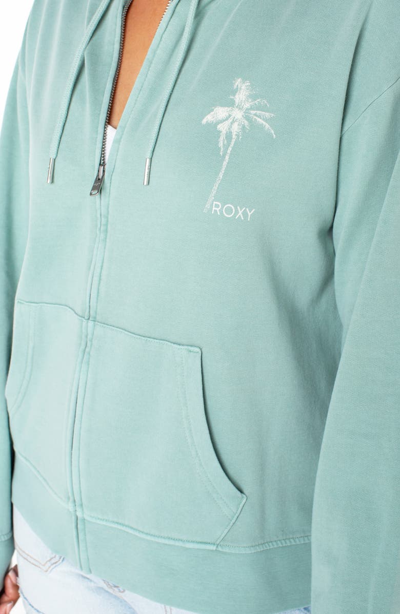 Roxy Sweet Rhythm Fleece Zip Hoodie, Alternate, color, Blue Surf