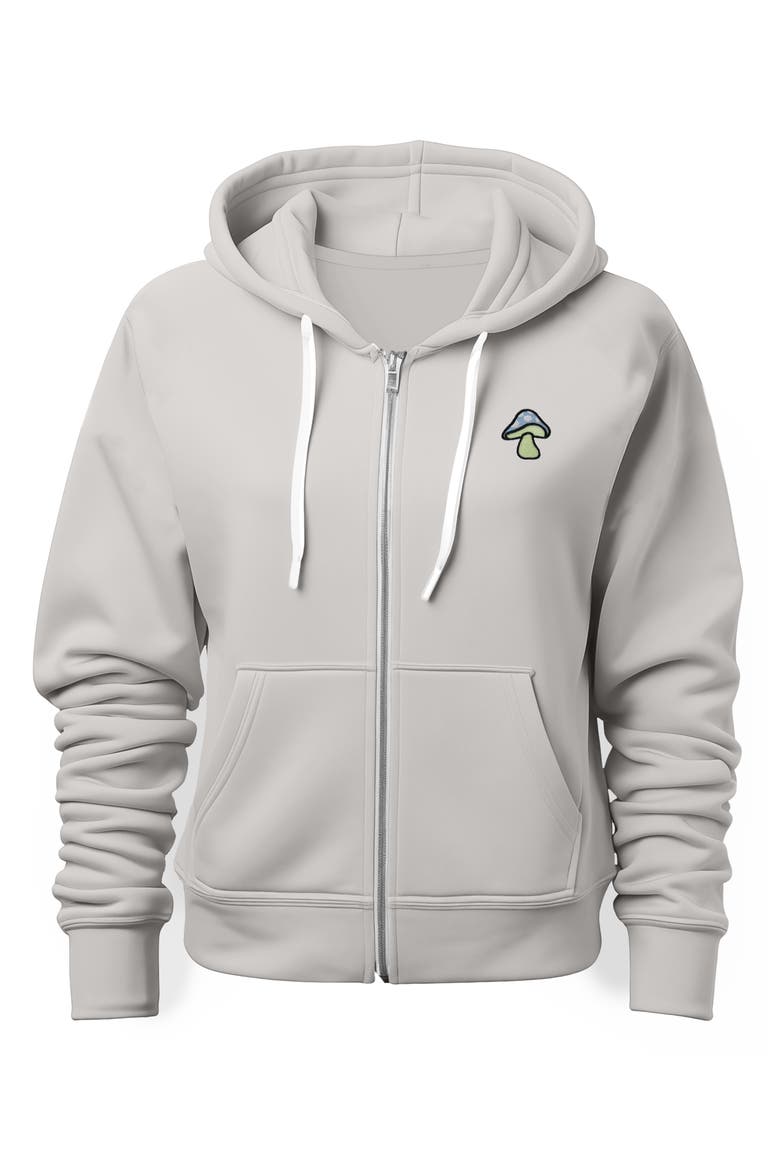 Mushroom Zip Hoodie, Main, color, Silver