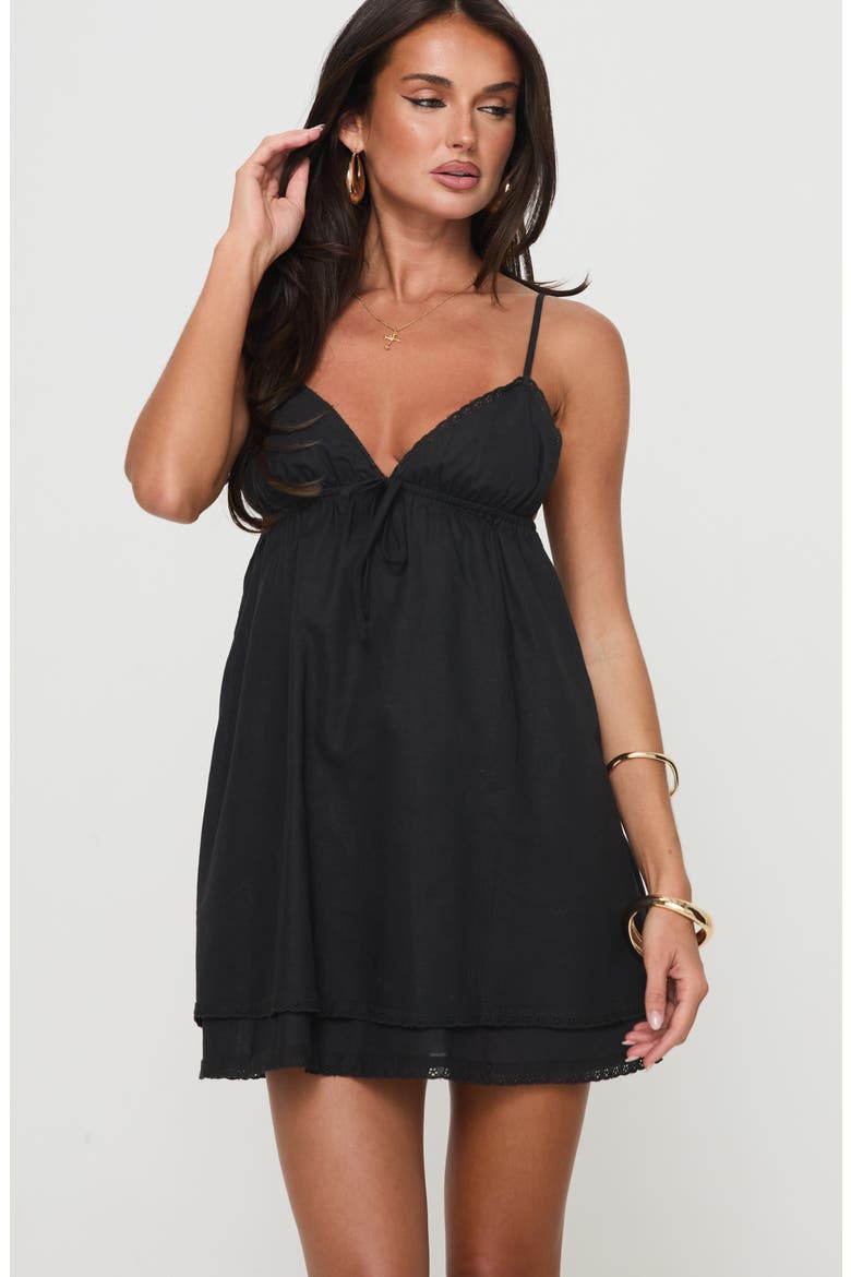 Svensson Babydoll Minidress, Alternate, color, BLACK
