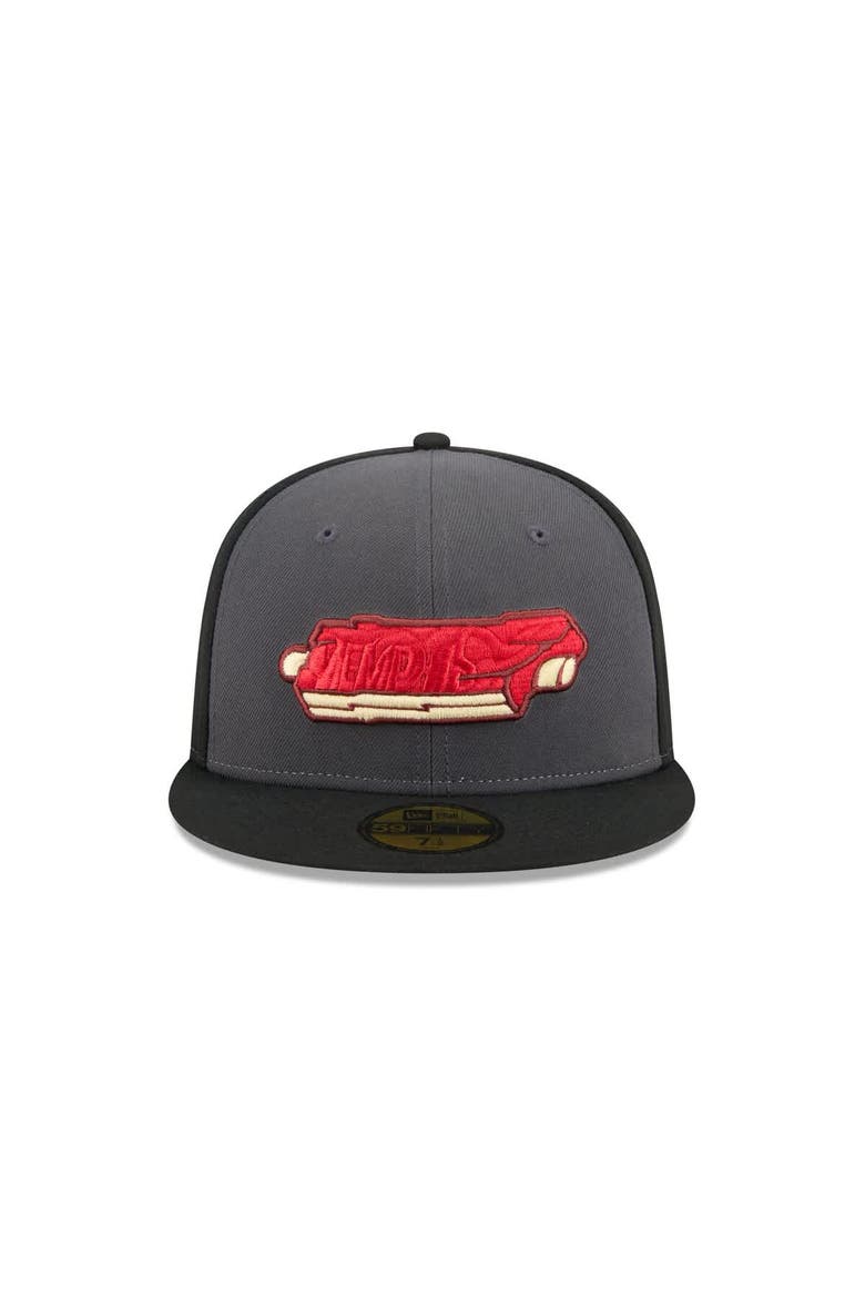 Men's New Era  Gray Memphis Redbirds Theme Nights 59FIFTY Fitted Hat, Alternate, color, Gray