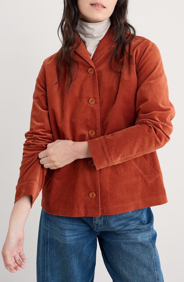 Seasalt Cornwall Brightwork Corduroy Jacket, Main, color, Terracotta