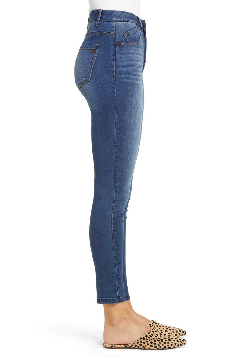 Ab-Solution High Waist Crop Jeans (Nordstrom Exclusive), Alternate, color, BLUE