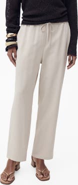 MANGO Elastic Waist Flowy Pants