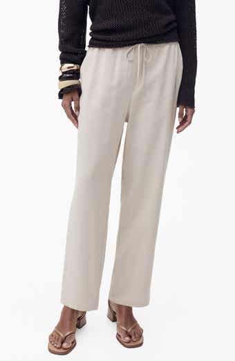 MANGO Elastic Waist Flowy Pants