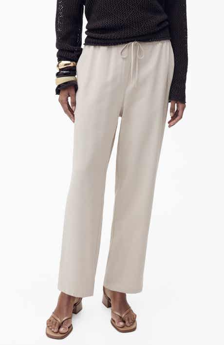 MANGO Elastic Waist Flowy Pants