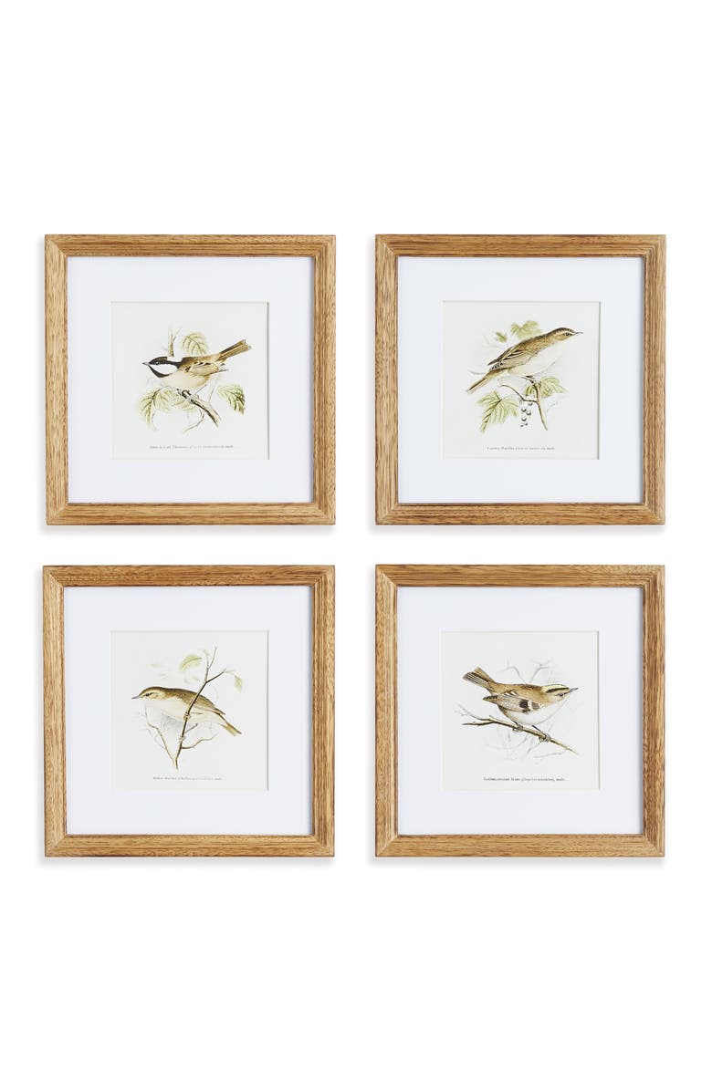 Napa Home & Garden Perching Bird Study Petite Set of 4, Main, color, Green