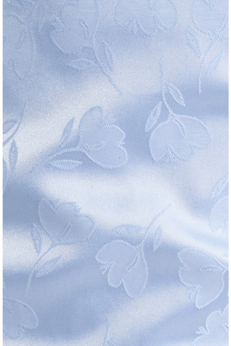 Floral Satin Jacquard Cocktail Minidress, Alternate, color, LIGHT BLUE