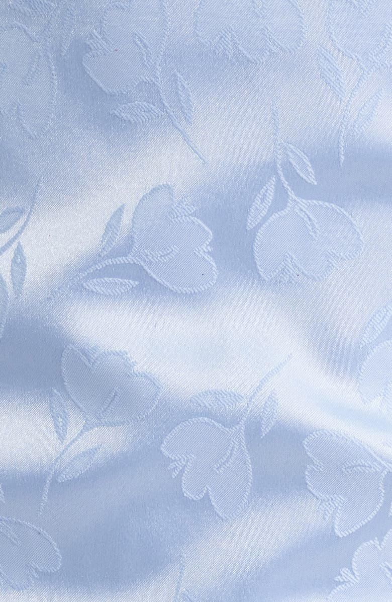 Jump Apparel Floral Satin Jacquard Cocktail Minidress, Alternate, color, Light Blue